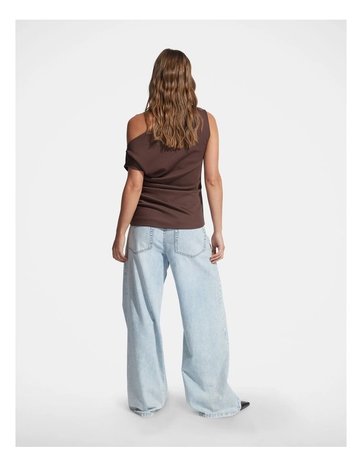 Pippa Tipped Shoulder Top in Espresso image 2