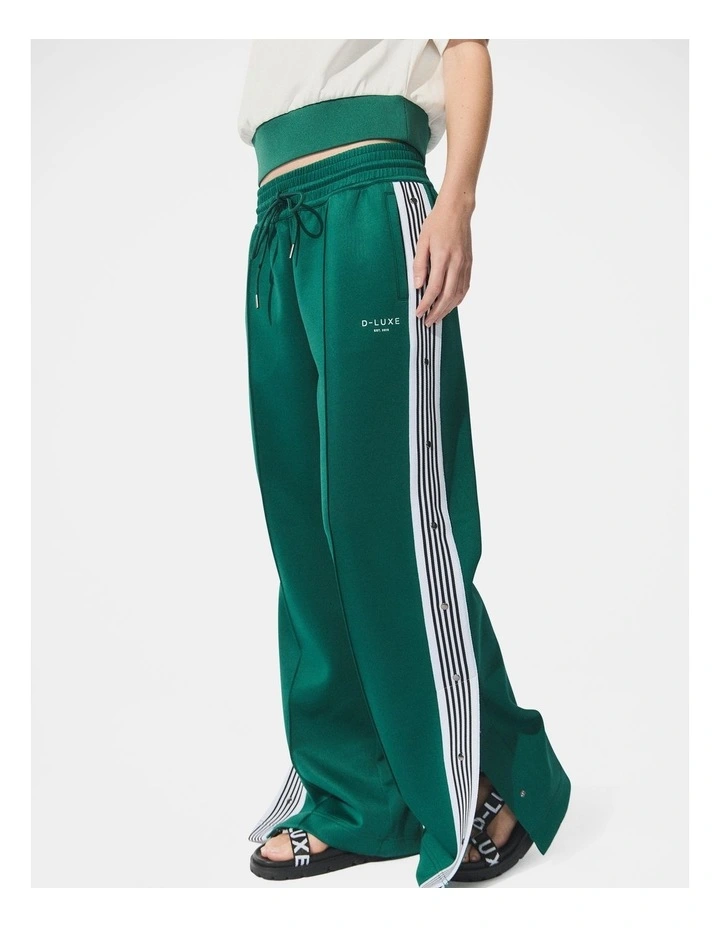D-Luxe Side Snap Track Pant in Green image 3