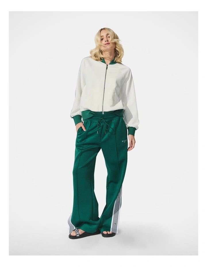 D-Luxe Side Stripe Bomber in Ivory image 1