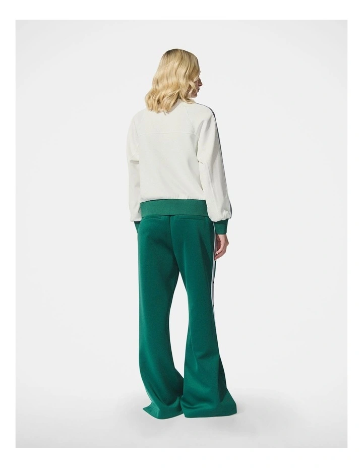 D-Luxe Side Stripe Bomber in Ivory image 2