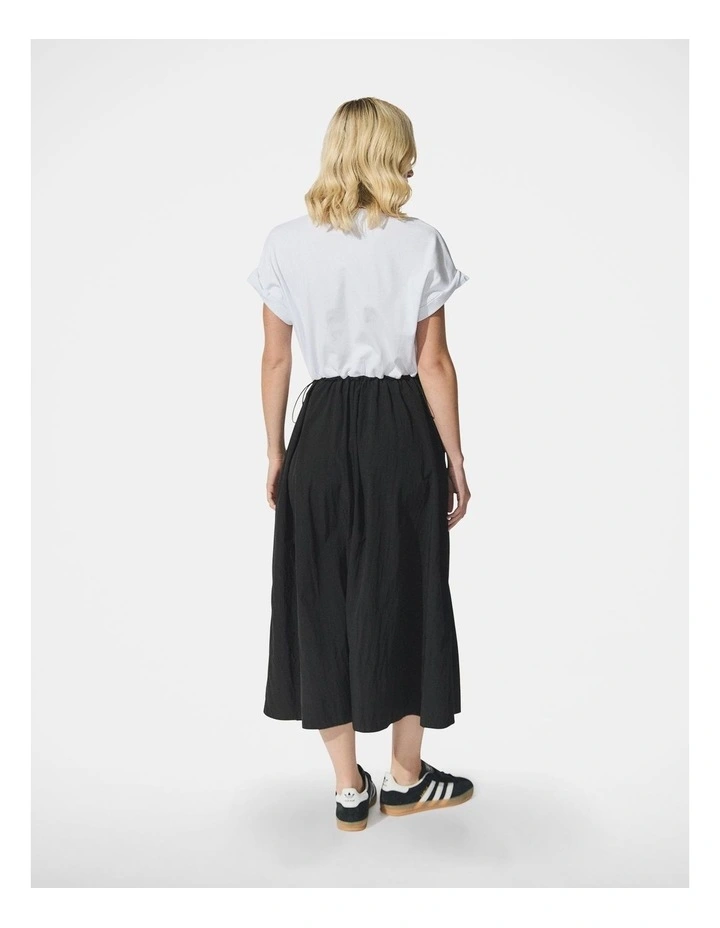 D-Luxe Spliced T-Shirt Dress in Black image 2