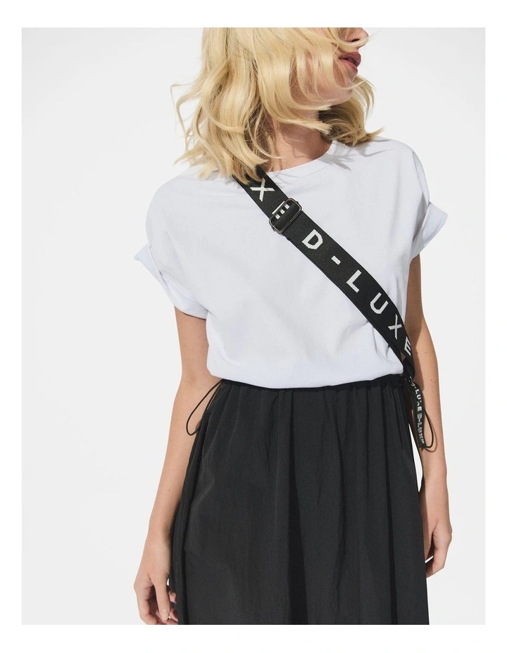 D-Luxe Spliced T-Shirt Dress in Black image 3
