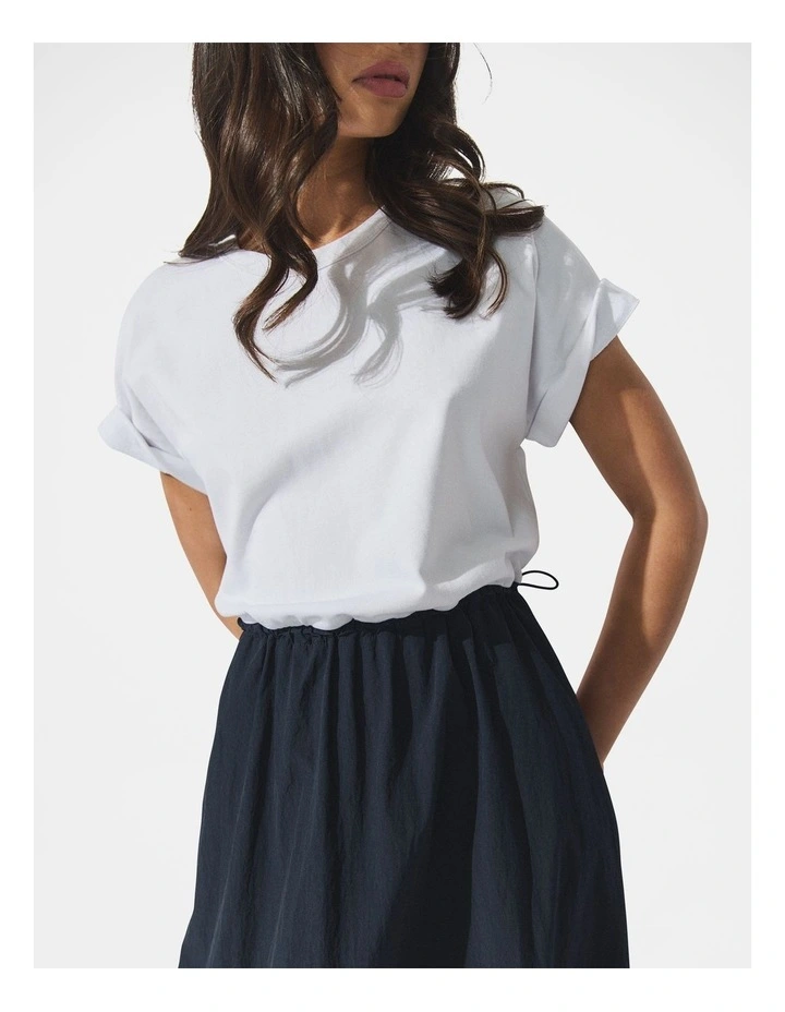 D-Luxe Spliced T-Shirt Dress in Black image 3