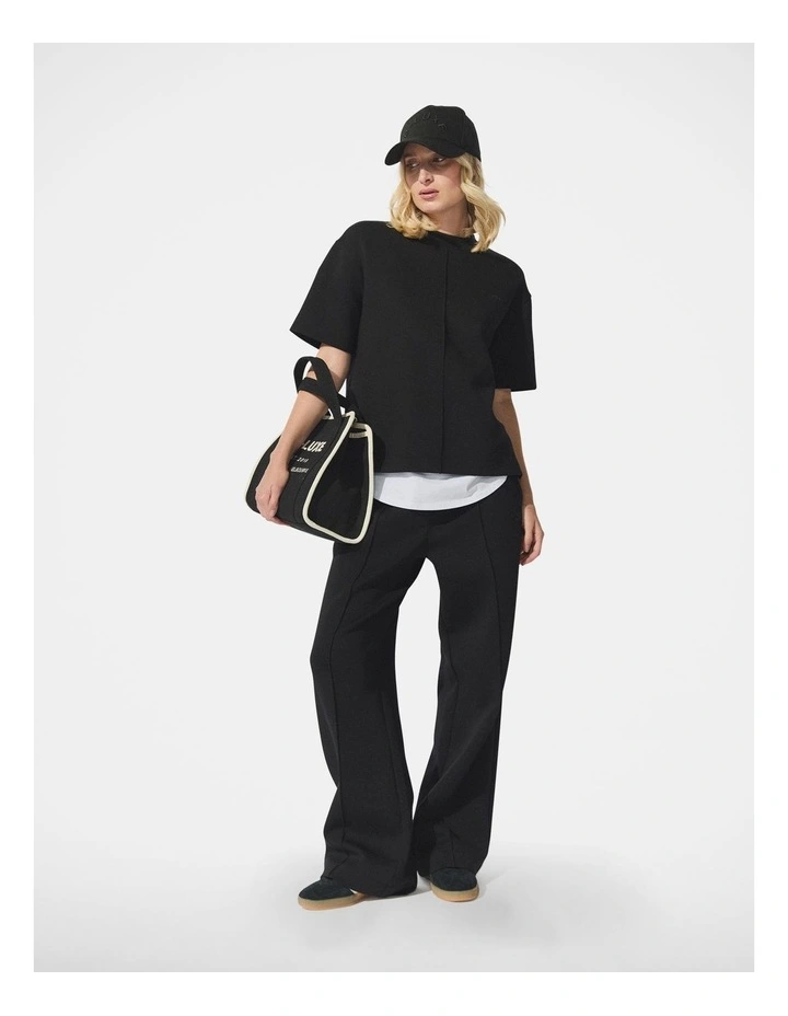 D-Luxe Neoprene Wide Leg Pant in Black image 1