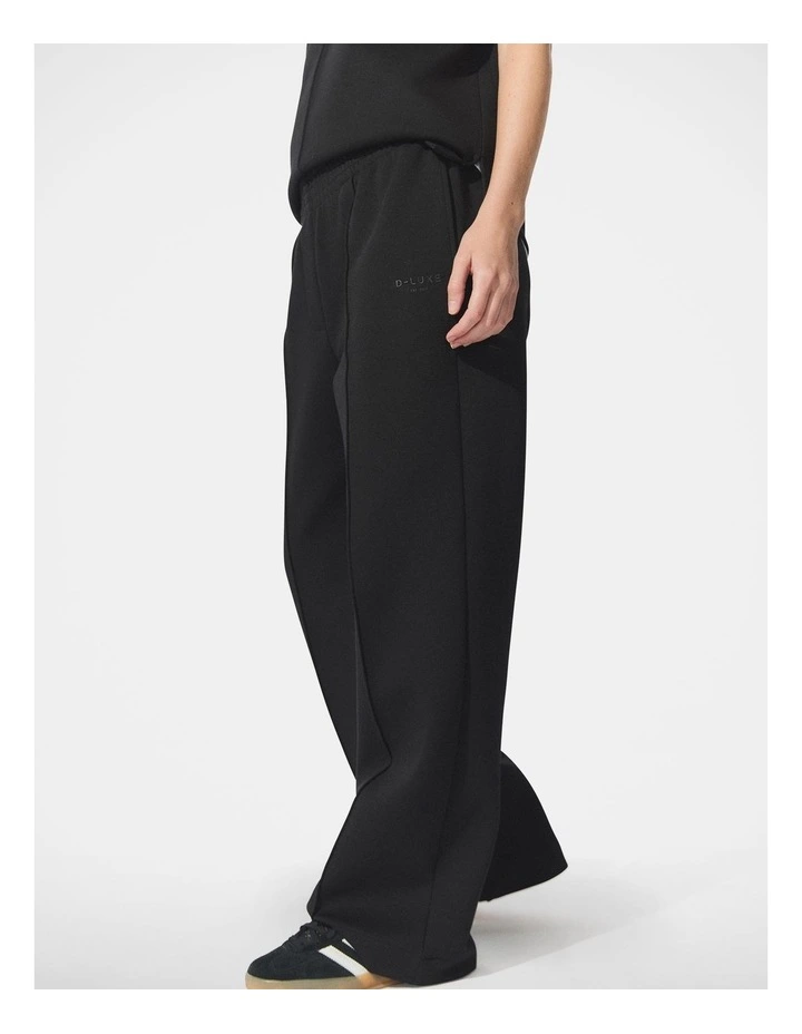 D-Luxe Neoprene Wide Leg Pant in Black image 3