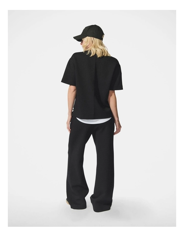 D-Luxe Neoprene Sweat Top in Black image 2