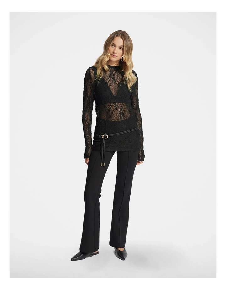 Hailey Flare Pant in Black image 1