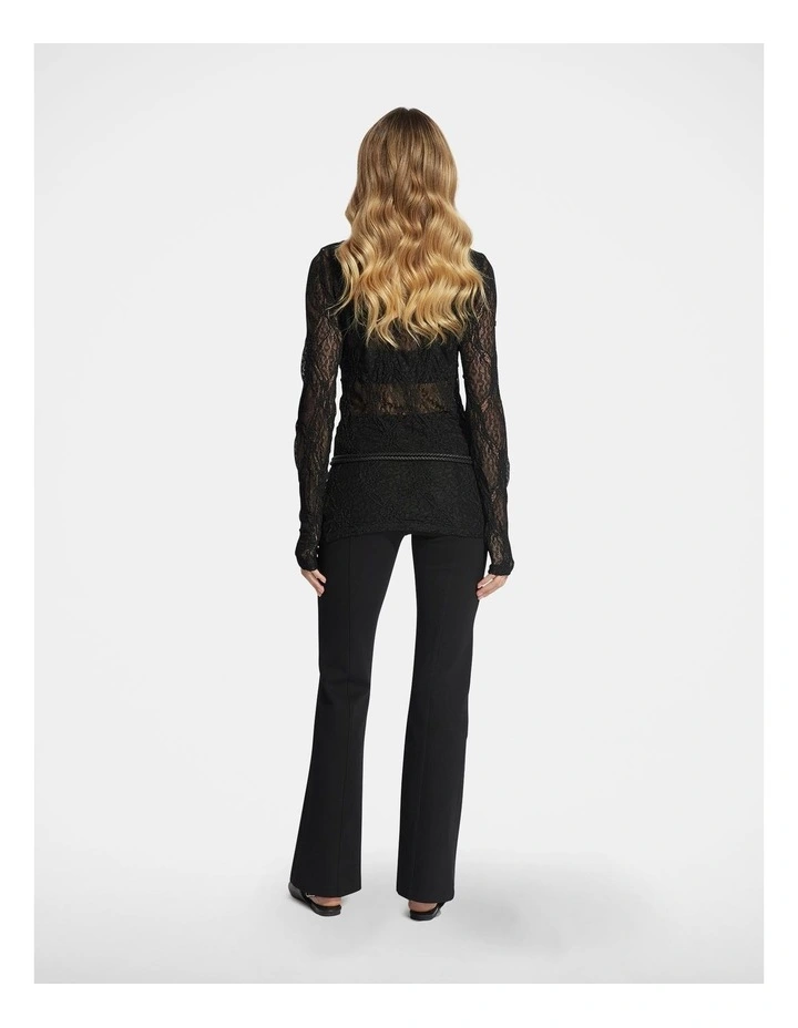 Hailey Flare Pant in Black image 2
