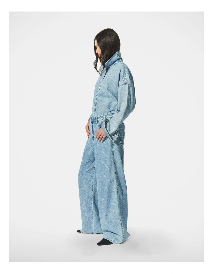D-Luxe Logo Wide Leg Jeans in Light Blue image 1