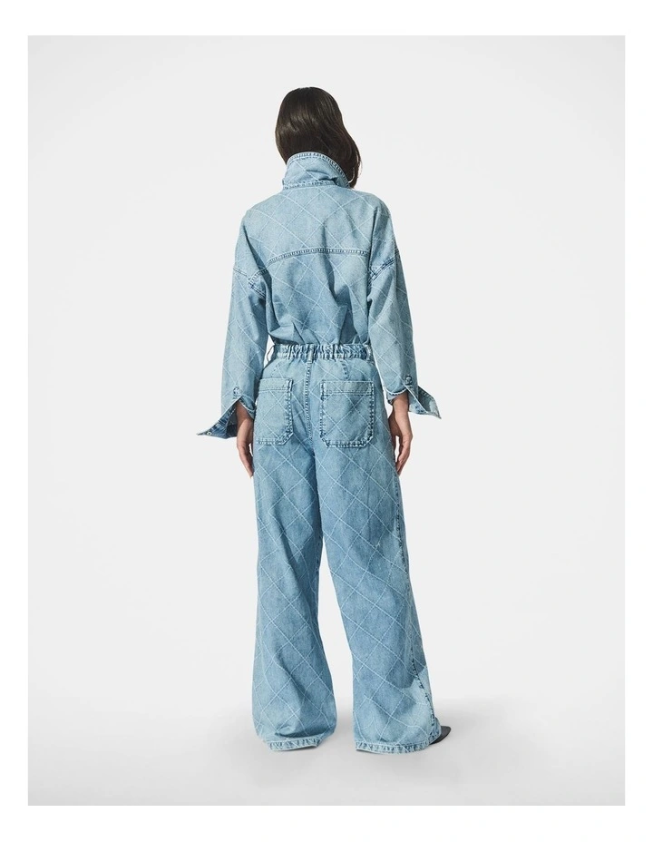 D-Luxe Logo Wide Leg Jeans in Light Blue image 2