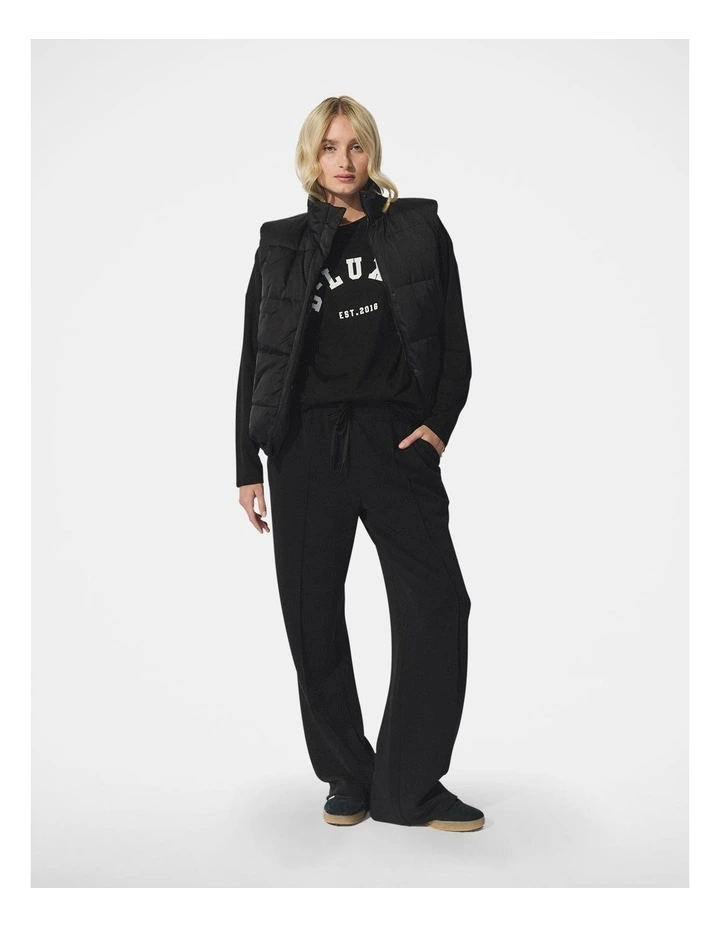 D-Luxe Neoprene Wide Leg Pant in Black image 1