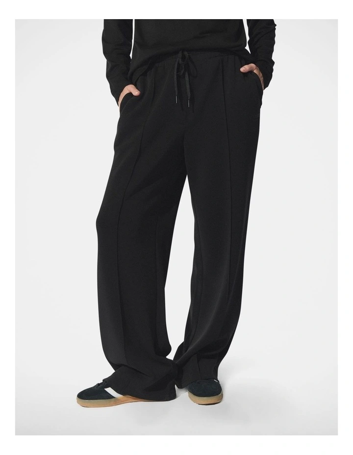 D-Luxe Neoprene Wide Leg Pant in Black image 3
