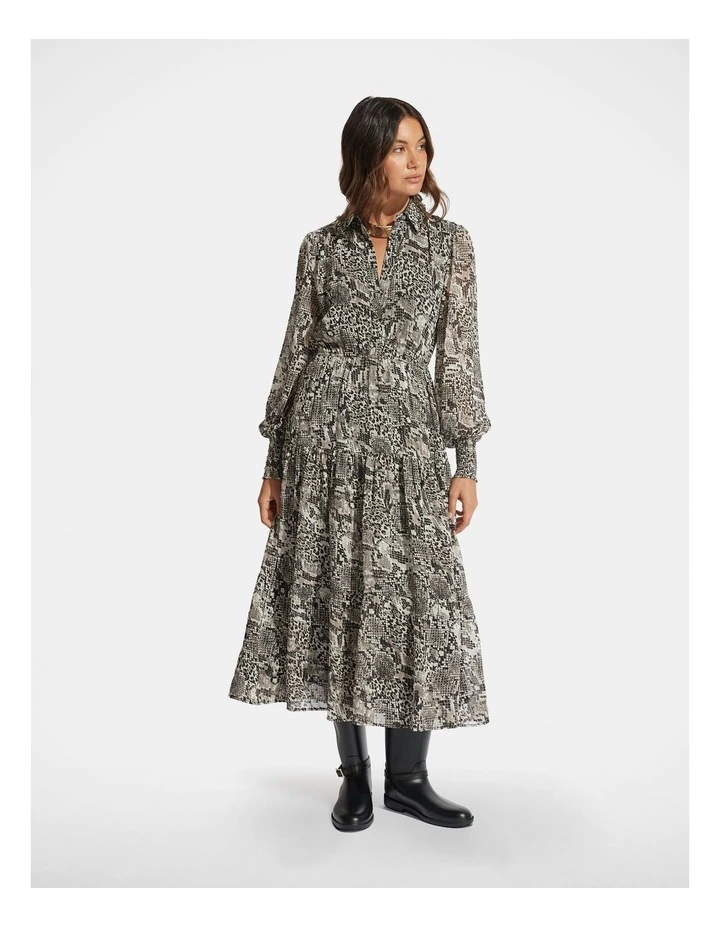 Samantha Midi Dress in Abstract Animal image 1