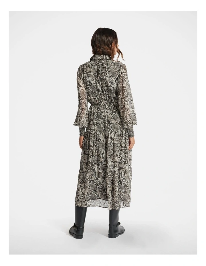 Samantha Midi Dress in Abstract Animal image 2