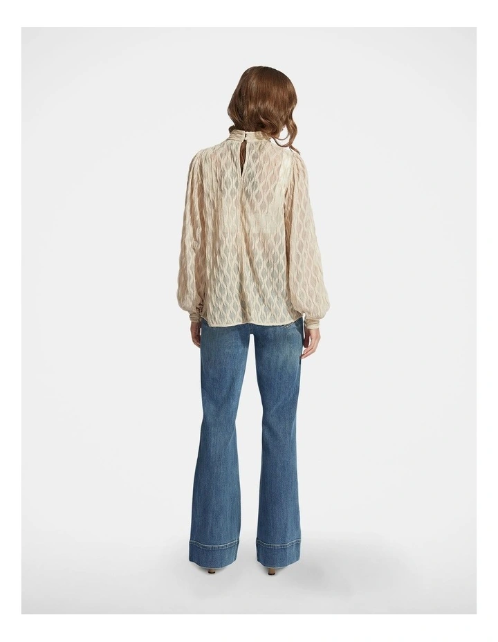 Kristin Textured Blouse in Champagne image 2
