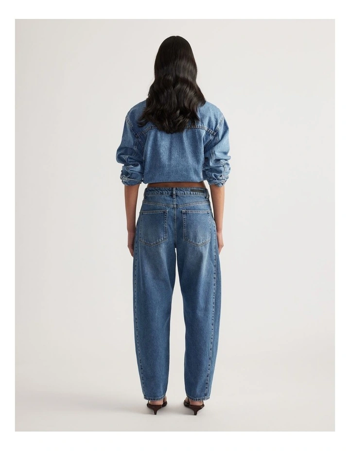 Camille Barrel Leg Jeans in Blue image 2