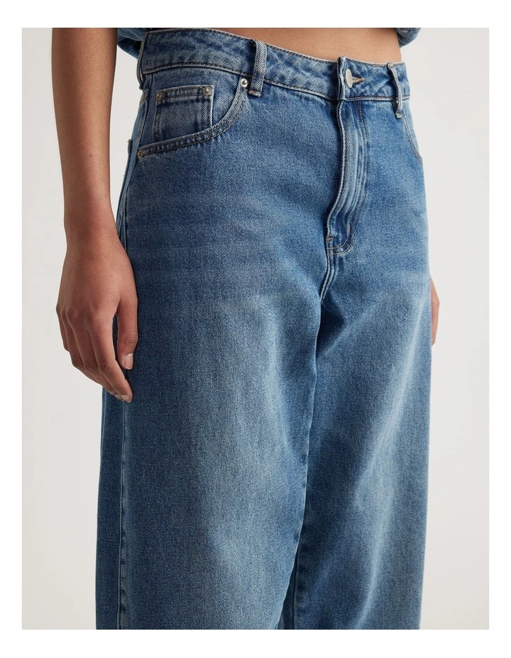 Camille Barrel Leg Jeans in Blue image 3
