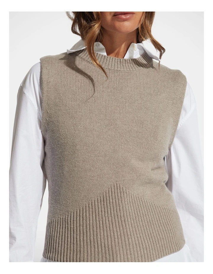 Charlotte Knit Vest in Brown image 3