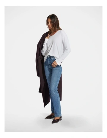 Lara Rib Top in White