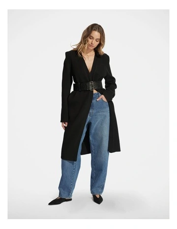 Shae Shoulder Pleat Cardigan in Black