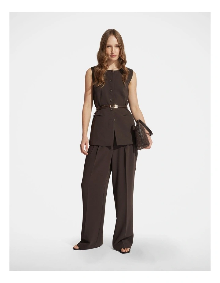 Carmen Tailored Pant in Brown image 1