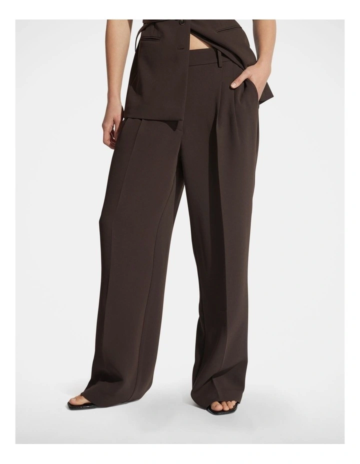 Carmen Tailored Pant in Brown image 3