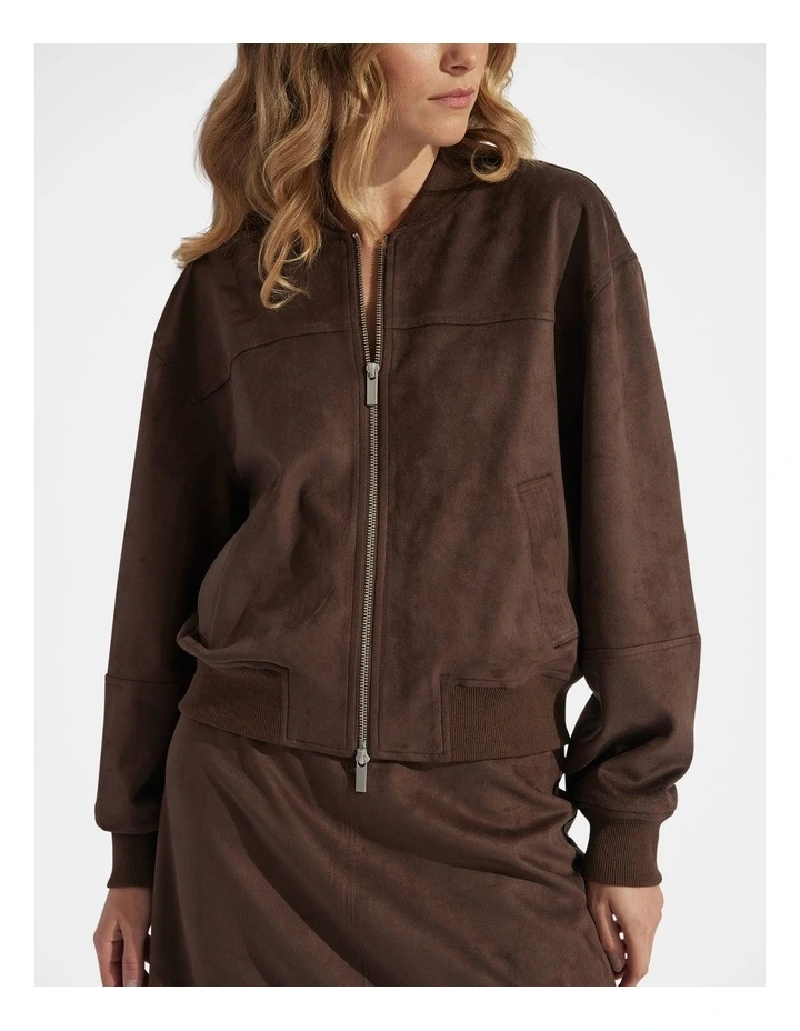 Billie Faux Suede Bomber image 3