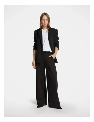Nora Belted Pull On Pant in Black