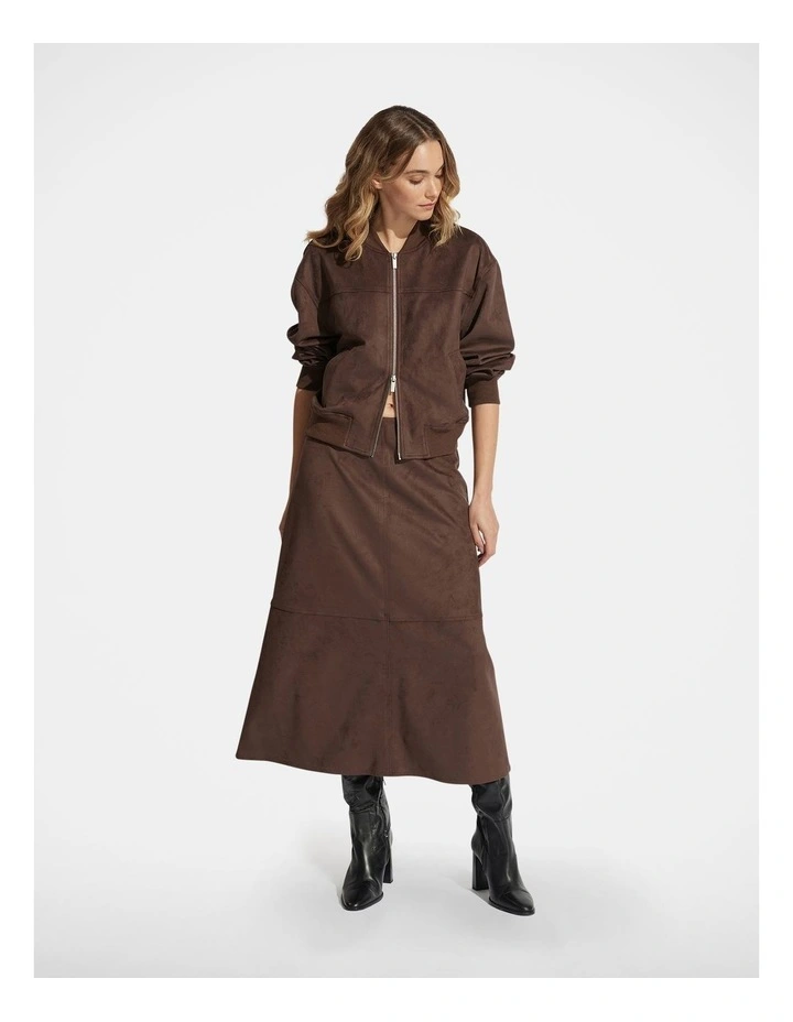 Nia Suede Midi Skirt image 1