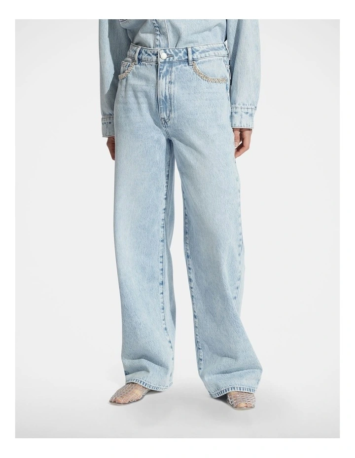 Christina Straight Leg Jean in Hour Blue image 3
