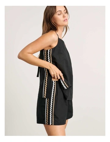 Liv Apron Top in Black