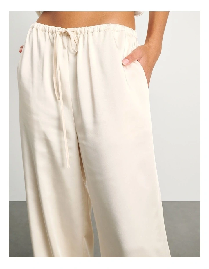 Maddi Drawcord Pant in Beige image 2
