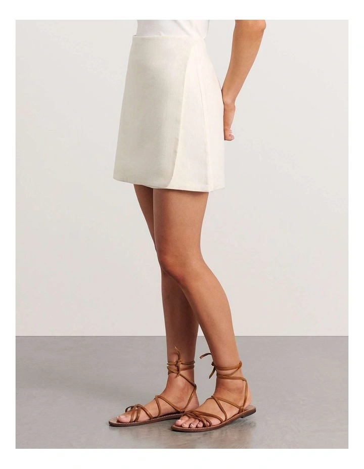 Stella Linen Wrap Mini Skirt image 4
