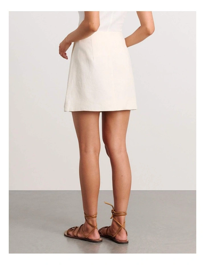 Stella Linen Wrap Mini Skirt image 5
