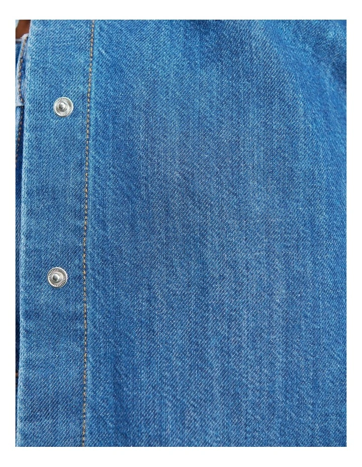 Loe Denim Long Sleeve Shirt in Blue image 7