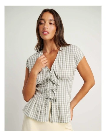 Poppy Gingham Top