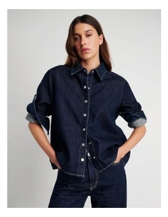 Cora Denim Shirt in Raw Wash