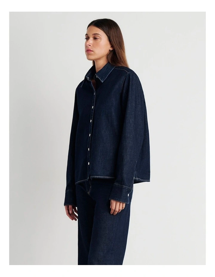 Cora Denim Shirt in Raw Wash image 3
