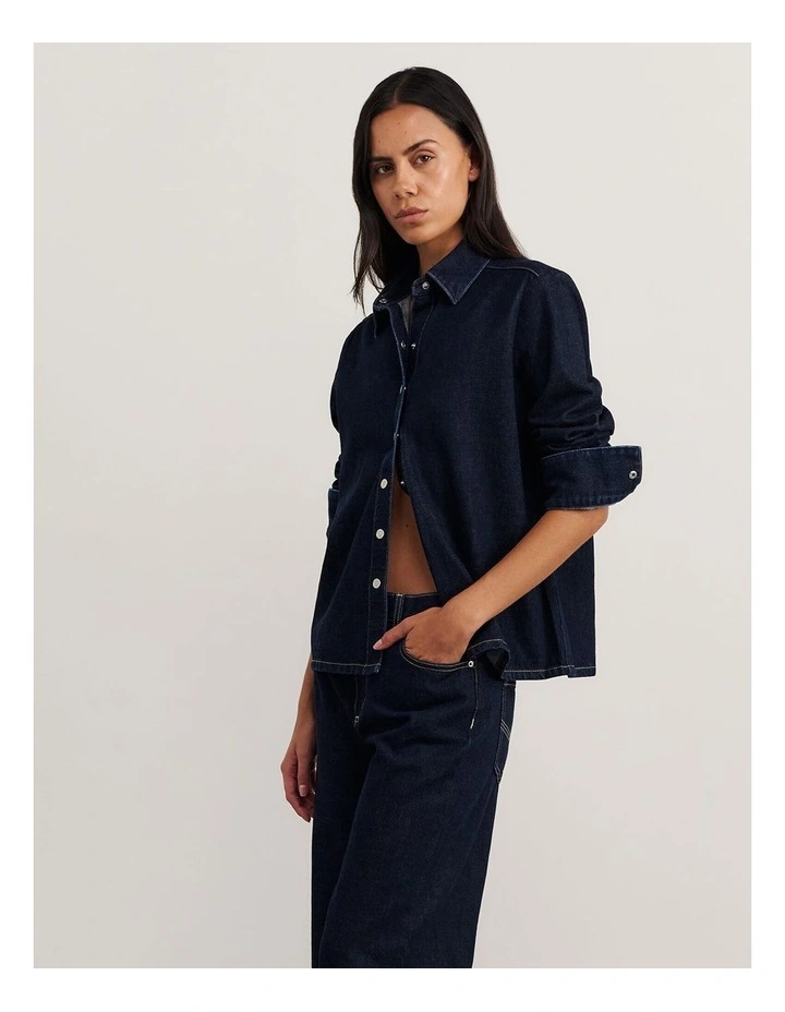 Cora Denim Shirt in Raw Wash image 3
