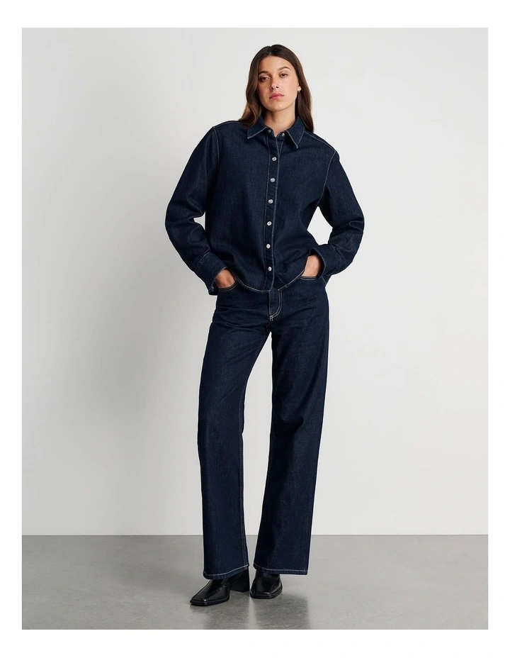 Cora Denim Shirt in Raw Wash image 4