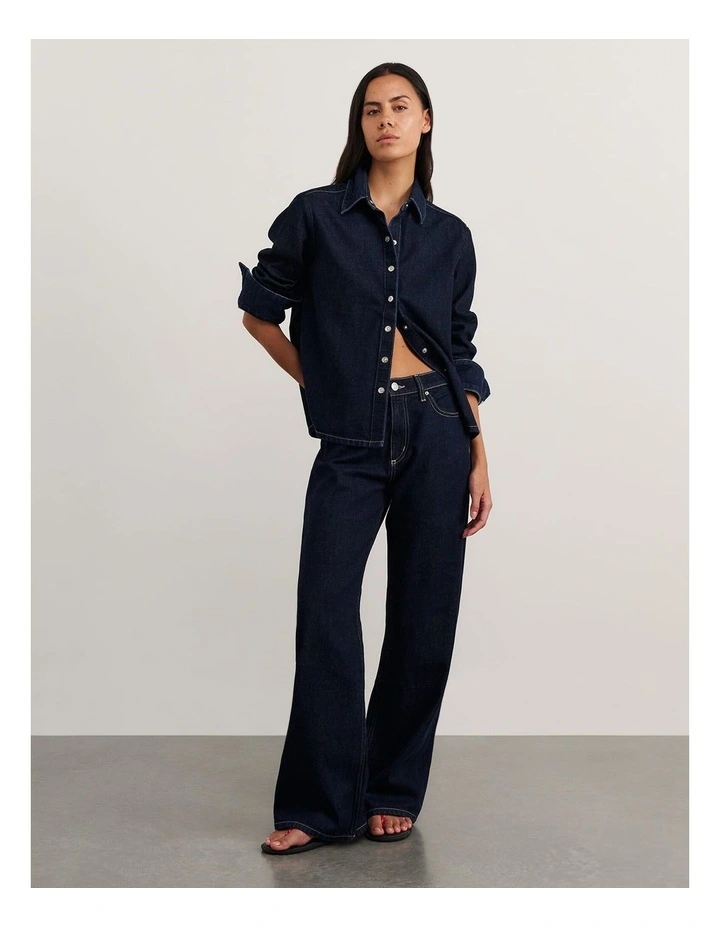 Cora Denim Shirt in Raw Wash image 4