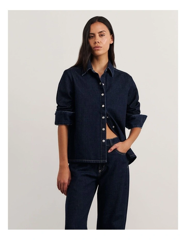Cora Denim Shirt in Raw Wash image 5