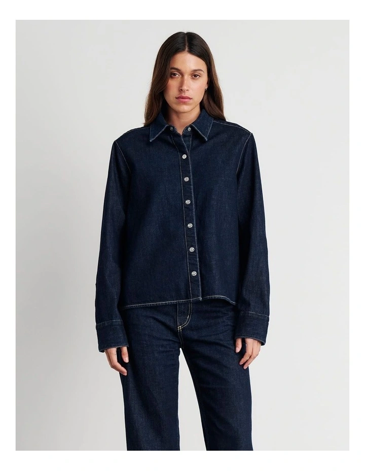 Cora Denim Shirt in Raw Wash image 5