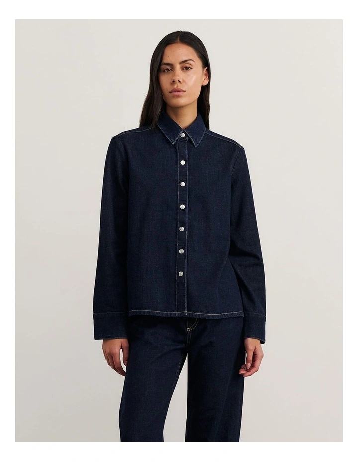 Cora Denim Shirt in Raw Wash image 6