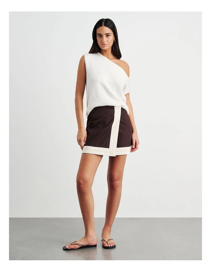 Arden Off Shoulder Knit in White image 4