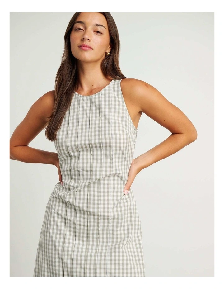 Poppy Gingham Maxi Dress in Green image 2