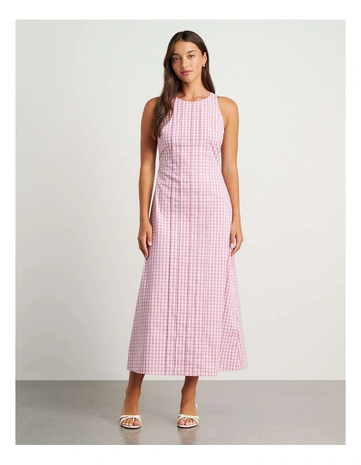 Poppy Gingham Maxi Dress in Pink image 1
