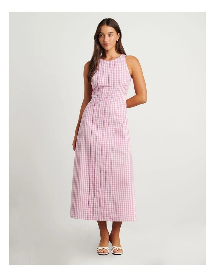 Poppy Gingham Maxi Dress in Pink image 1