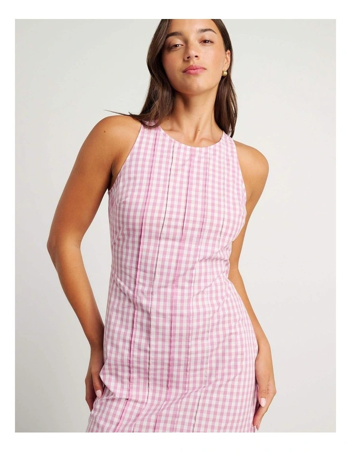 Poppy Gingham Maxi Dress in Pink image 2