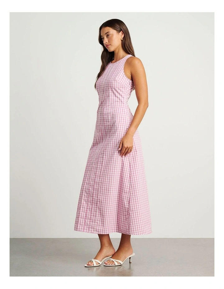 Poppy Gingham Maxi Dress in Pink image 3